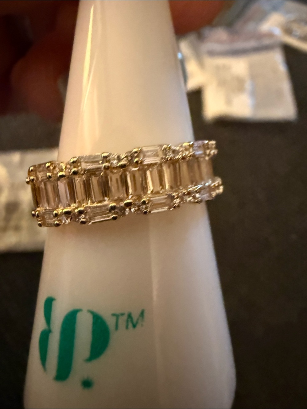 Gold Baguette-Cut Eternity Ring - Women Jewelry
